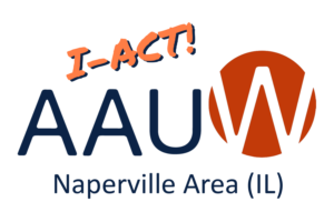 AAUW Naperville Area (IL) logo with "I-ACT!" tagline
