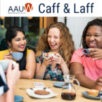 Small group of women drinking coffee and smiling